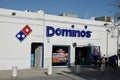 Progreso, Mexico - May 5 2022: A Domino's Pizza, also branded just as Domino's, is an American pizza chain