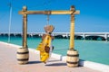 Progreso, a popular summer destination near Merida in Mexico Royalty Free Stock Photo