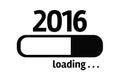 Progress Bar Loading with the text: 2016 Royalty Free Stock Photo