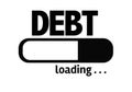 Progress Bar Loading with the text: Debt