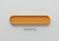 Progress Bar Loading on White Background Orange Render Royalty Free Stock Photo