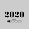 Progress bar showing loading of 2020 Royalty Free Stock Photo