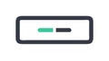 Progress Bar or Slider UI Element with Green Indicator, vector design Generative AI Royalty Free Stock Photo