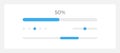 Progress bar and slider UI element template Royalty Free Stock Photo