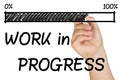 Progress Bar Work Hand Marker Isolated Royalty Free Stock Photo