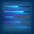 Progress bars set Royalty Free Stock Photo