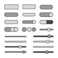 Progress bars sliders and toggles ui elements design Royalty Free Stock Photo