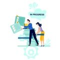 In progress business concept vector illustration