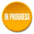 in progress button Royalty Free Stock Photo