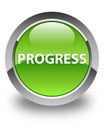 Progress glossy green round button Royalty Free Stock Photo