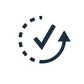 Progress icon. Simple creative element. Filled monochrome Progress icon for templates, infographics and banners