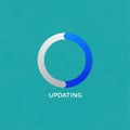 Progress indicator displaying updating status Royalty Free Stock Photo