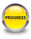 Progress glossy yellow round button Royalty Free Stock Photo