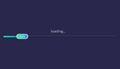 Progress load bar. Indicator of status download. Graphic icons of interface. Neon buttons of speed of upload. Web