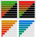 Progress, load bar templates set at 8 stages, steps. Completion,