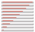 Progress, load bars from low to high - Level, completion indicat