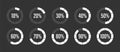 Progress load set loader. Vector progress loading bar set. Vector isolated