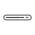 Progress loading bar icon, simple style Royalty Free Stock Photo