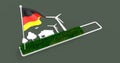 Progress or loading bar with trees, house and wind turbine. Flag of Germany Royalty Free Stock Photo