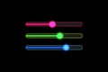 Progress loading bar with Neon Target isolated. Concept technology. Vector illustration