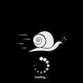 Progress loading bar - snail icon - speed