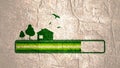 Progress or loading bar with trees and house Royalty Free Stock Photo