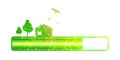 Progress or loading bar with trees and house Royalty Free Stock Photo
