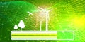Progress or loading bar with trees and wind turbine Royalty Free Stock Photo