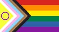 Progress Pride Rainbow Flag. Symbol of LGBT community