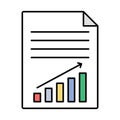Progress report fill inside vector icon which can easily modify or edit