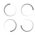 Progress, steps, phases indicator. Preloader, buffer shape. Circle, circular loading icon