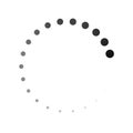 Progress, steps, phases indicator. Preloader, buffer shape. Circle, circular loading icon