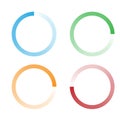 Progress, steps, phases indicator. Preloader, buffer shape. Circle, circular loading icon