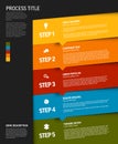 Progress template with colorful steps and icons Royalty Free Stock Photo