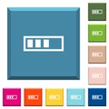 Progressbar white icons on edged square buttons Royalty Free Stock Photo