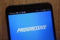 The Progressive Corporation logo displayed on a modern smartphone Royalty Free Stock Photo