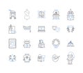 Progressive design line icons collection. Innovative, Adaptive, Forward-thinking, Modern, Dynamic, Agile, Flexible