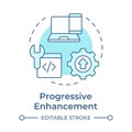 Progressive enhancement soft blue concept icon Royalty Free Stock Photo