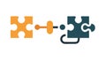 Progressive Linkage Solution Puzzle Icon, vector design Generative AI Royalty Free Stock Photo