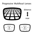 Progressive multifocal glasses lenses