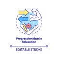 Progressive muscle relaxation concept icon