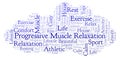 Progressive Muscle Relaxation word cloud.