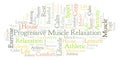 Progressive Muscle Relaxation word cloud.