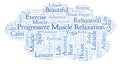 Progressive Muscle Relaxation word cloud.