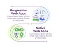 Progressive and native web apps infographic vertical sequence