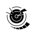 Progressive pain black glyph icon