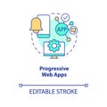 Progressive web apps concept icon