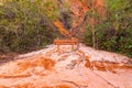 Prohibit sign on floor of Providence Canyon, USA