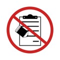Prohibited annotation zone symbol