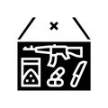 prohibited goods glyph icon vector illustration Royalty Free Stock Photo